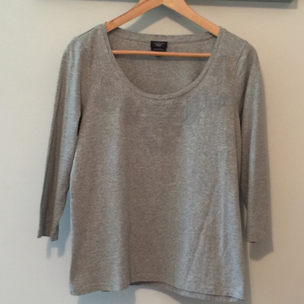 Talbots appliquéd 3/4 sleeve tee, EUC, LP